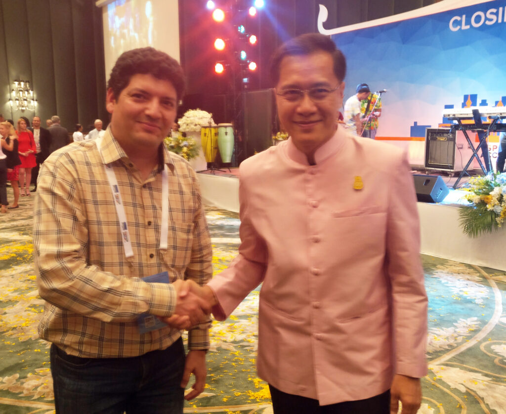 With Ex-Tourism Minister, Thailand - His Excellency Weerasak Kousurat