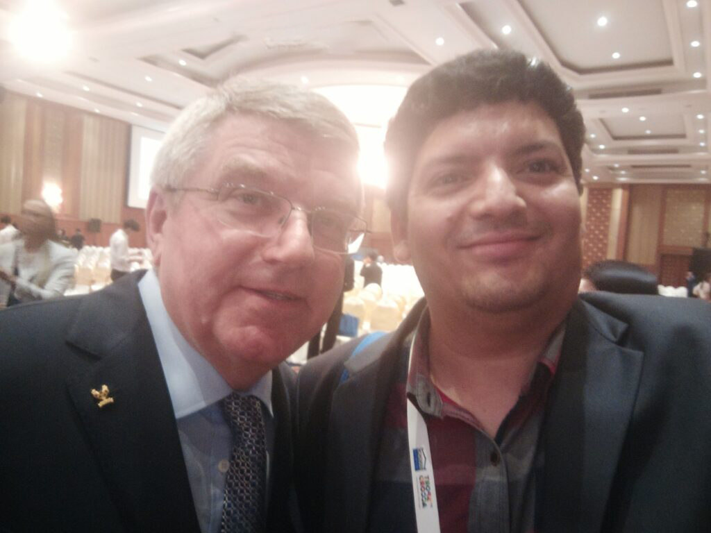 With Mr Thomas Bach President  of International Olympic Committee